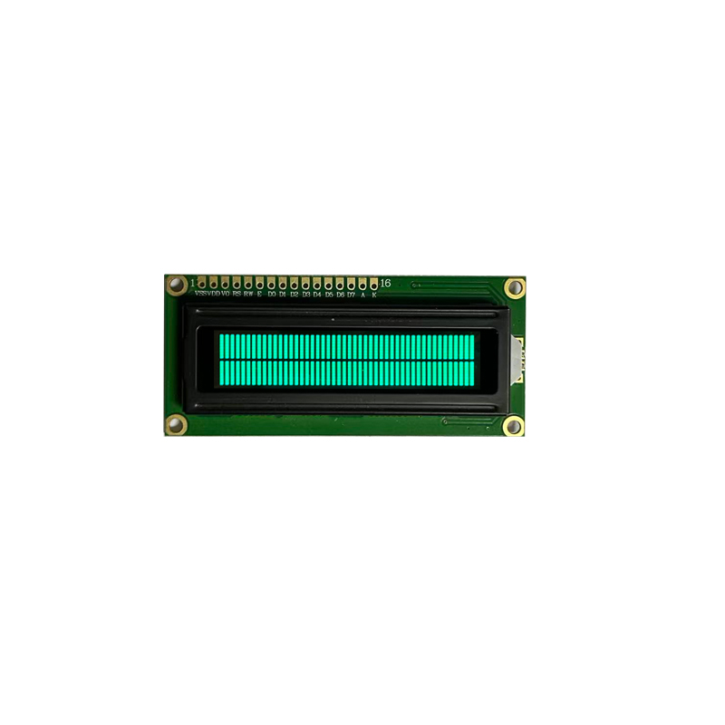 وحدة شاشة LCD باللون الأخضر مقاس 16 × 2 حرفًا